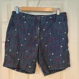 Talbots star print relaxed chino shorts